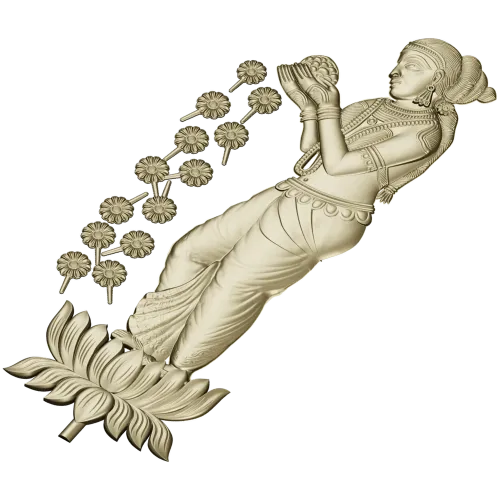 3D модель "Лотосная нимфа" - декор для ЧПУ (STL)