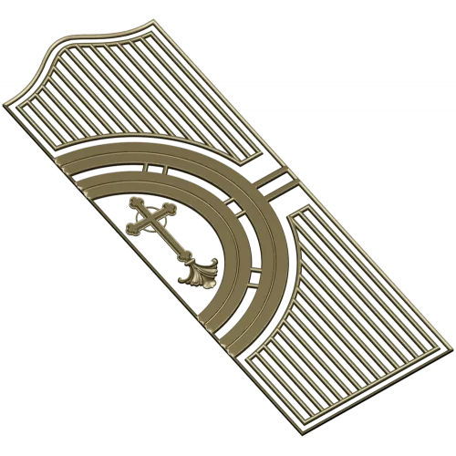 Heritage Cross Door Panel - STL 3D model for CNC