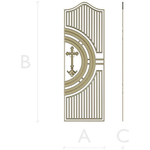 Heritage Cross Door Panel - STL 3D model for CNC