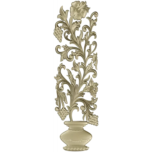 Vine Vase Vertical Relief STL for CNC