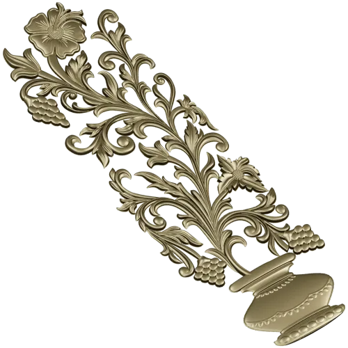 Vine Vase Vertical Relief STL for CNC