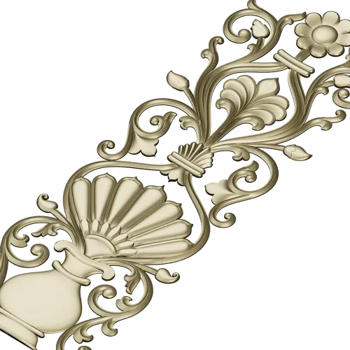 Рельефная декоративная панель "Вазон Ренессанс" - STL для ЧПУ