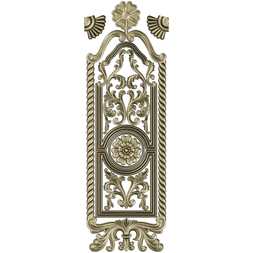 Ornate Rosette Door Panel STL for CNC