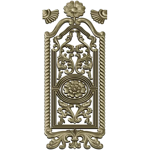 Ornate Rosette Door Panel STL for CNC