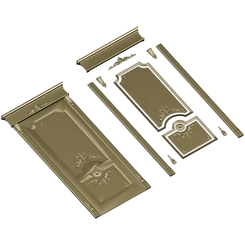 STL модель дверной филёнки с розеткой - 3D модель stl для ЧПУ