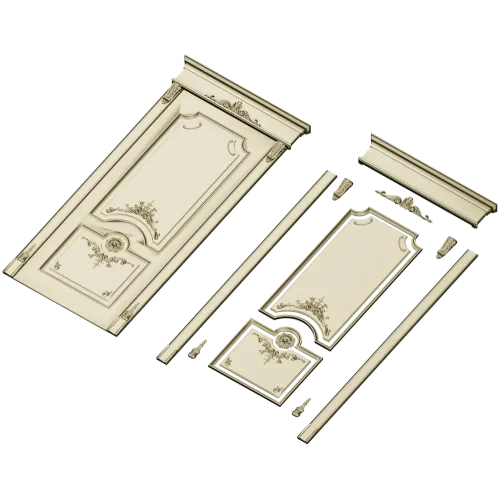 STL модель дверной филёнки с розеткой - 3D модель stl для ЧПУ