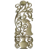 Ornamental Peafowl Vertical Panel STL for CNC