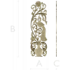 Ornamental Peafowl Vertical Panel STL for CNC