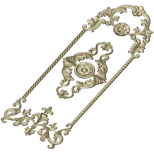 Regal Acanthus Door Panel STL 3D model for CNC