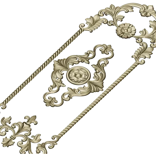 Regal Acanthus Door Panel STL 3D model for CNC