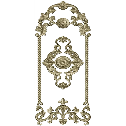 Regal Acanthus Door Panel STL 3D model for CNC