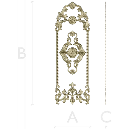 Regal Acanthus Door Panel STL 3D model for CNC