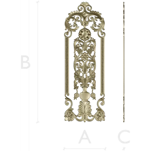 Regal Vase Vertical Panel - STL 3D model for CNC