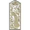 Peacock Vine Decorative Panel - STL 3D Model for CNC