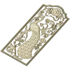 Peacock Vine Decorative Panel - STL 3D Model for CNC