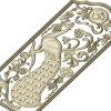 Peacock Vine Decorative Panel - STL 3D Model for CNC