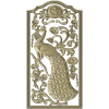 Peacock Vine Decorative Panel - STL 3D Model for CNC