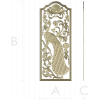 Peacock Vine Decorative Panel - STL 3D Model for CNC
