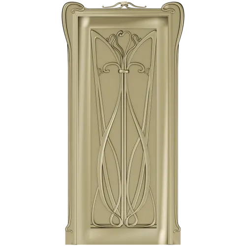 Art Nouveau Lily Door Panel - STL 3D model for CNC