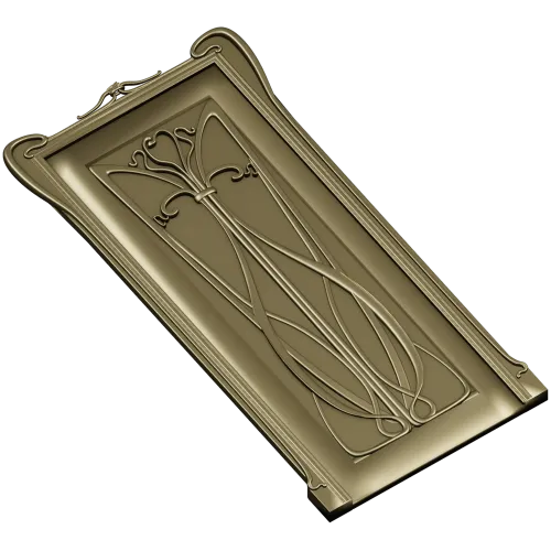 Art Nouveau Lily Door Panel - STL 3D model for CNC