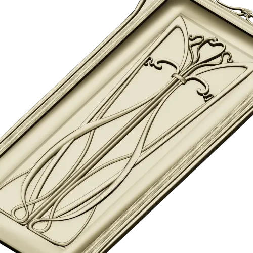 Art Nouveau Lily Door Panel - STL 3D model for CNC