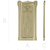 Art Nouveau Lily Door Panel - STL 3D model for CNC