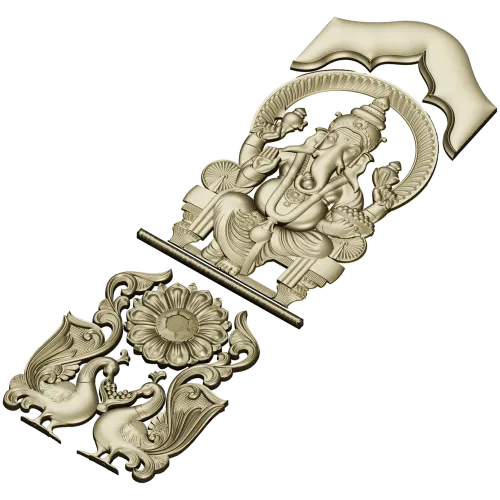 Ganesha Relief Panel STL for CNC Router