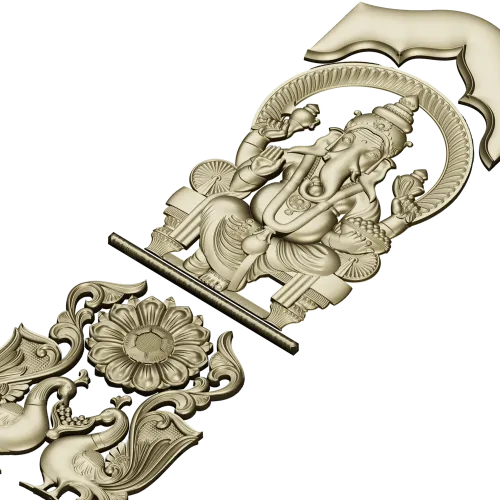 Ganesha Relief Panel STL for CNC Router