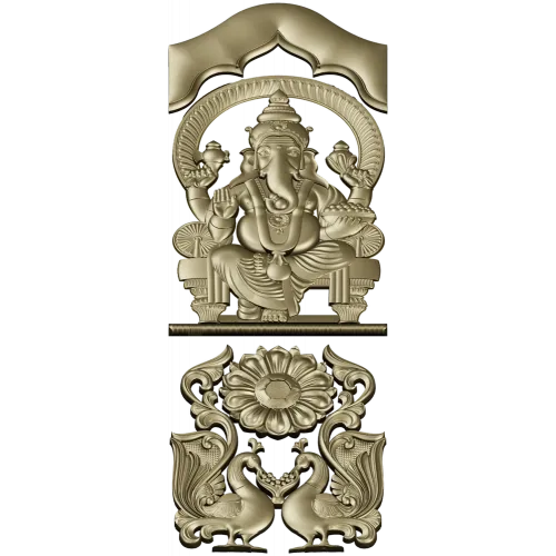 Ganesha Relief Panel STL for CNC Router