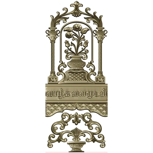 Арочное панно "Вазон Элегия" - 3D модель STL для ЧПУ