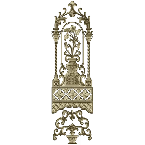 Florentine Arched Door Panel STL for CNC