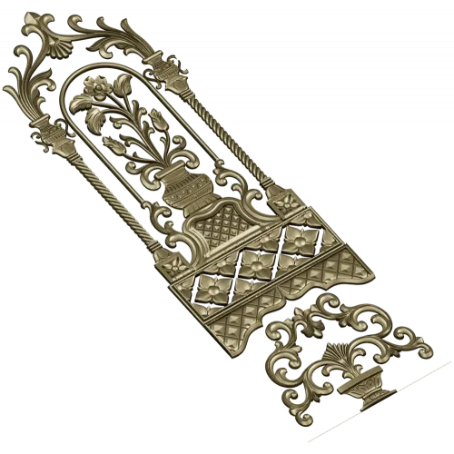 Florentine Arched Door Panel STL for CNC