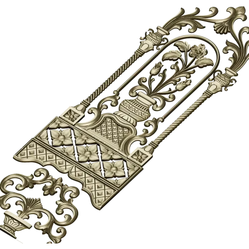Florentine Arched Door Panel STL for CNC