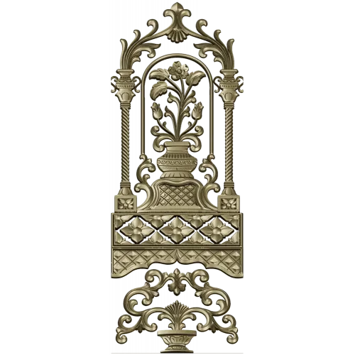 Florentine Arched Door Panel STL for CNC
