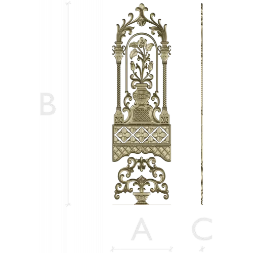 Florentine Arched Door Panel STL for CNC