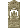 Ganesha Shrine Door Panel - detailed STL 3D model for CNC