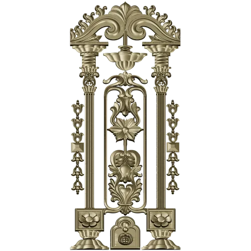 Imperial Pilaster - Baroque Door Overlay STL 3D model for CNC