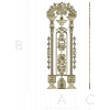 Imperial Pilaster - Baroque Door Overlay STL 3D model for CNC