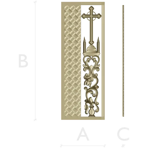 Orthodox Door Panel Relief STL for CNC