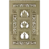 Ornamental Three-Niche Door Panel STL for CNC