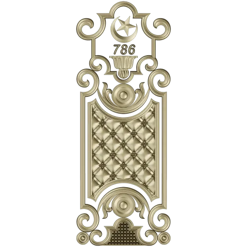 Ornate Quilted Door Panel STL