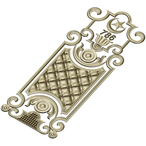 Ornate Quilted Door Panel STL