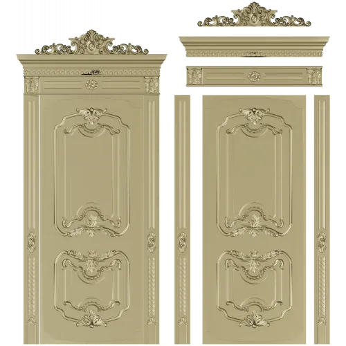 Rococo Door Panel STL for CNC Router
