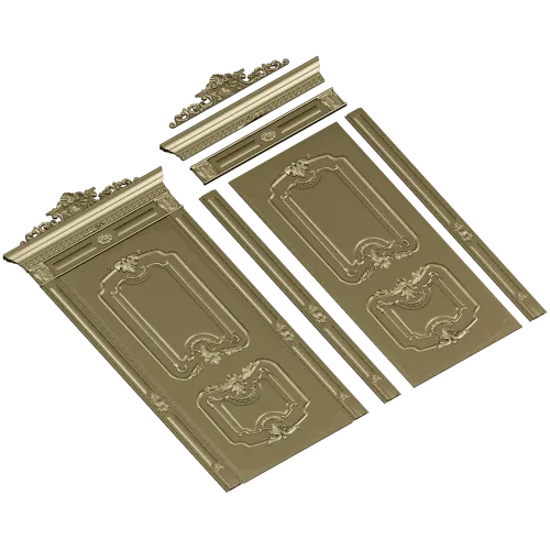 Rococo Door Panel STL for CNC Router