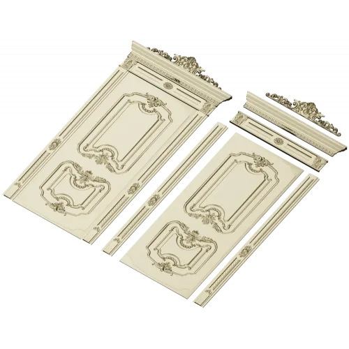 Rococo Door Panel STL for CNC Router