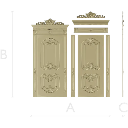 Rococo Door Panel STL for CNC Router