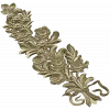 Floral Bouquet Applique STL - high-relief 3D model for CNC routers