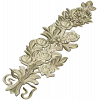 Floral Bouquet Applique STL - high-relief 3D model for CNC routers