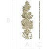 Floral Bouquet Applique STL - high-relief 3D model for CNC routers
