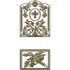 Arched Vine & Cross High-Relief STL Panel for CNC